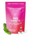 Pink Stork Organic PMS Support Sweets for Teens and Women - Simple & Natural Ingredients Vitamin B6 and Peppermint - Period, Digestion, Bloating, Mood Swings - 30 Drops