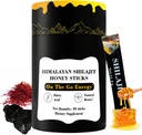 Himalayan Pure Nutritious Shilajit Honey Sticks Gold- Saffron, Honey - 75% Fulvic Acid, 85+ Trace Minerals - for Men Women - 30 Sticks(Shilajit Honey 30 Sticks)