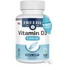 FREEDA Vitamin D3-1000 IU - Pure High Potency Kosher Supplement Tablets - Bone and Muscle Health, Calcium Absorption, Immune Support for Men and Women* - 100 Count