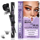B&Qaugen Lash Bond and Seal Waterproof 10ML Eyelash Bond and Seal Lash Glue for Lash Clusters 72 Hours Black Lash Glue and Bond Super Strong Lash Extension Bond and Seal Long Lasting (NewST-HEI New)