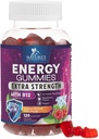 Energy Gummies - Vitamin B12 1000 mcg Per Serving - Daily Energy Chews with Natural Caffeine from Green Tea, Berry Flavored B12 Gummy Exercise Supplement for Running Cycling & Sports - 120 Gummies