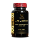 L-LYSINE Amino Acid Supplements - L Lysine 500mg Free Form Supplement, Stimulates Calcium Absorption, Support Hormone Regulation, Essential Amino Acid - 1 Bottle 100 Counts