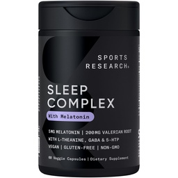 Sports Research® Sleep Complex w/Melatonin 5mg, 60 Count