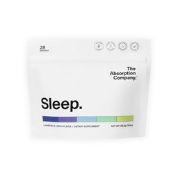 The Absorption Company Sleep Powder, Calming Drink with Liposomal Saffron, Magnesium & PharmaGABA Melatonin-Free, Chamomile Lemonade (28 Servings)