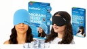 IceBeanie Migraine Relief Cap + IceShades Cooling Gel Eye Mask Blue + Black Bundle – Headache, Migraine & Tension Relief, Hangover Recovery, Reusable Cold Gel Pack for Head & Eyes