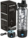 FANS-ONE Electric Protein Shaker Bottle, 24 oz Shaker Cups-No Clumps, Black