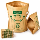 Disposable Vomit Bags, 2000cc Dual-Zip Kraft Paper, 10 Pack