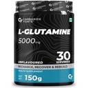 Carbamide Forte L Glutamine Supplement for Men | L Glutamine Powder 5000mg | Glutamine Supplement for Men | Post Workout Muscle Recovery Supplements - Unflavoured - 150 grams