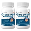 Biotrex Nutraceuticals Glucowell 500mg | Glucosamine, MSM & Chondroitin Supplement | Cartilage, Joint & Bone Health | 60 Tablets (Pack of 2)