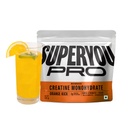 SuperYou Pro Micronized Creatine Monohydrate Powder | Orange Kick | 112g | 33 Servings | Micronized to 200 Mesh | Enhanced Muscle Strength with Rapid Absorption |Pre-Post Workout Supplement
