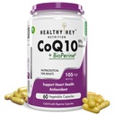 HealthyHey Nutrition CoQ10 105mg with Bioperine -Supports Heart Health - 60 Veg Capsules