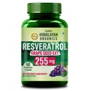 Vlado’s Himalayan Organics Resveratrol 255mg with Grape Seed Extract Supplement | Support Heart And Skin Health | Stop Aging | Powerful Anti-oxidant | Anti Aging Supplement for Youthful Skin I Pharma Grade Resveratrol Supplements for Max Absorption - 60 Veg Capsules