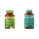 Carbamide Forte Coenzyme CoQ10 Supplement 300mg with Selenium 40mcg - 30 capsules & Multivitamin Tablets For Adults 50+ - 60 Veg Tablet
