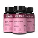 Muditam Ayurveda Heart Defend Pro – Heart Health & Cholesterol Support | 180 Tablets (90-Day Supply) | Supports Blood Pressure & Cardiovascular Function | Ayurvedic Formula | Pack of 3