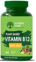 Vruksha Vitals Vitamin B12-100% RDA [LAB TESTED - COA] 365 Tablets/Capsules Supplements - Plant Based Methylcobalamine/Mecobalamine Supplement