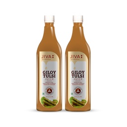 Jiva Giloy Tulsi Juice - 1Liter (Pack of 2) | 100% Pure & Natural | Immunity Booster | Help to Purifies Blood