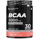 Carbamide Forte BCAA Powders 5000mg | BCAA Supplements For Men & Women | Pre Workout For Men & Women Intra Workout Supplement 7g Serving With Ideal 2:1:1 Ratio | Peach Ice Tea Flavor - 210g