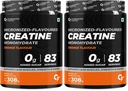 Carbamide Forte Creatine Mono hydrate Powder | Micronized Creatine Monohydrate 308g | Micronized Monohydrate Creatine Supplement for Lean Muscle, Strength & Energy - Orange - 83 Servings - 308g