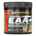 FORMULA EAA+NOOTROPICS 2:1:1 With | EAAs + BCAAs Powder | Muscle Recovery, Strength, Muscle Building, Endurance | 5G Essential Amino Acids + Electrolytes | 20 Servings (100gm, Orange)