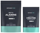Nutrabay Pure 100% Beta Alanine Powder, Pre Workout supplement - 250g Unflavoured, 100 Servings & Nutrabay Pure Micronised Creatine Monohydrate Powder, (100g, Unflavoured)