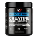 Creatine Monohydrate Powder (Unflavoured 100 Gram, 33 Serving) 3g of 100% Creatine Monohydrate per serving, Enhanced Muscle Strength & Power (100gm)