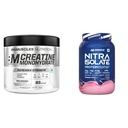 Bigmuscles Nutrition Creatine Monohydrate [83 Servings, Unflavoured] | Micronised Creatine Powder | Bigmuscles Nutrition Nitra Isolate [1kg, Strawberry] | 32g Protein | 10g EAA | Whey Protein with P
