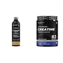 Carbamide Forte L Carnitine Liquid Pre & Post Workout Supplement & Creatine Mono Hydrate Powder For Lean Muscle Volumization | 30 Serving 450ml Liquid + 83 Serving Unflavoured Powder