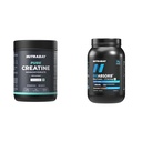 Nutrabay Pure Micronised Creatine Monohydrate Powder – 400g, Unflavoured With BioAbsorb™ Whey Protein Powder - 1kg, Milk Chocolate | India's First Protein with ProDiFi™ Blend