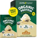 Purely Inspired Organic Protein Powder, 14 Single Serve Packets, Creamy Vanilla - 20g of Plant-Based Protein Powder for Smoothies & Shakes - Dairy-Free, Non-GMO - for Men & Women