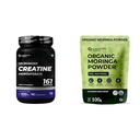 Carbamide Forte Creatine Mono hydrate Powder - Unflavoured - 500g & 100% Moringa Powder Organic 100g