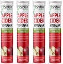 GRANDEUR The Plant Based Apple Cider Vinegar Tablets For Weight Management, Easy Disgestion, Acv For Weight Management With Pomegranate Extract, Vit B6, B12 - Pack Of 4, 4 count, 15 capsules