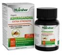 Organic Ashwagandha 1000mg - 60 Tablets | High Absorption formula & Extra Strength for Stress, Sleep, Energy, Strength, Stamina, Immunity & Mood Support | Root Extract Ashwagandha Supplement for Men and Women