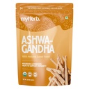 MYHERB 100% Pure Natural Organic Ashwagandha Powder || 227 Gm || Withania Somnifera || Ayurvedic Formula || Support for Stress-free Living- For Men And Women