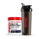 GNC Pro Performance Creatine Monohydrate with Black Shaker- 3000mg Creatine Per Scoop | Micronized for Faster Absorption | Boosts Energy, Muscle Volume & Performance | Gluten-Free | Blueberry | 100gm
