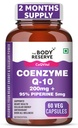The Body Reserve Coenzyme Q10 200mg with 95% Piperine – High Absorption CoQ10 Supplement for Heart & Vascular Health | Supports Energy Production & Cellular Function | Powerful Antioxidant | 60 Vegetarian Capsules