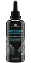 Naturealm Lion’s Mane Mushroom Liquid Tincture Supplement – Focus, Memory & Brain Health, Vegan, Non-GMO – Organic Fruiting Bodies, 1 Month Supply