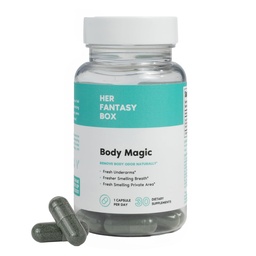 Her Fantasy Box | Body Magic | Chlorophyll Capsules - 30 Vegan Capsules for Detox, Digestion, Gut Health, Skin Support, and Oily Skin - Natural Energy Booster