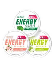 GRINDS Energy Pouches, 3-Flavor Sampler, 3 Cans