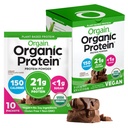 Orgain Organic Vegan Protein Powder, Creamy Chocolate Fudge - 21g Plant Protein, 6g Prebiotic Fiber, Low Carb, No Lactose Ingredients, No Added Sugar, Non-GMO, 10 Single Serve Individual Packets