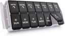 TookMag Weekly Pill Organizer 2 Times a Day, Easy Fill Medicine Pill Organizer AM PM Pill Case, Large Capacity 7 Day Pill Box for Pills/Vitamin/Fish Oil/Supplements (Patent Registered)