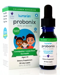 Humarian Advanced Probonix for Kids 30 lbs & Up - High Bioavailability Liquid Probiotics - Superior 8-Strain Probiotic Drops to Fortify Gut Health, Immunity & More - 30-Day Supply, Tasty Grape Flavor