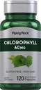 Piping Rock Chlorophyll Capsules | 60 mg | 120 Pills | Supplement for Women and Men | from Mulberry Leaf | Non-GMO, Gluten Free