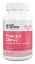 Nutri Supreme Prenatal Vitamin, Chewable Prenatal Vitamins for Women with 800 MCG of Folate, Complete Pregnancy Multivitamin with Iron, Kosher, Cherry Flavor, 90 Count