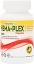 NaturesPlus Hema-Plex Iron - 60 Fast-Acting Capsules - 3 Pack - 85 mg Chelated Iron + Vitamin C & Bioflavonoids for Healthy Red Blood Cells - Vegan, Gluten Free - 90 Total Servings
