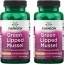 Swanson Green Lipped Mussel (Freeze-Dried) - New Zealand Joint Health & Mobility Supplement - Natural Formula May Support Heart Health & Digestive Function - (60 Capsules, 500mg Each) (2 Pack)