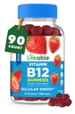 Lifeable Sugar Free Vitamin B12 Gummies | 1000 mcg | Great Tasting B12 Vitamins Gummies | Energy, Mood, and Metabolism Support | B 12 Vitamin Gummies for Men, Women, Adults | 90 Gummies