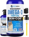 Omega 3 Fish Oil for Cats - Better Than Salmon Oil - Kitten & Cat Vitamins and Supplements - Cat Dandruff Treatment - Liquid Fish Oil for Pets - Shedding Support - Cat Health Supplies for All Ages