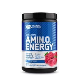 Optimum Nutrition Amino Energy - Pre Workout with Green Tea, BCAA, Amino Acids, Keto Friendly, Green Coffee Extract, Energy Powder - Blue Raspberry, 30 Servings (Packaging May Vary)