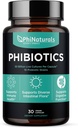 PhiNaturals High Potency Probiotics 10 Strains 30 Billion CFUs [30 Vegan Capsules] for Women and Men Digestive Gut Health - Lactobacillus Acidophilus Salivarius Rhamnosus Bifidobacterium Probioticos