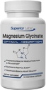 Superior Labs Magnesium Glycinate 1250 mg, High-Absorption, Pure Non-GMO, Supports Quality Sleep, Eases Muscle Cramps, Bone & Heart Health,120 Veg Caps